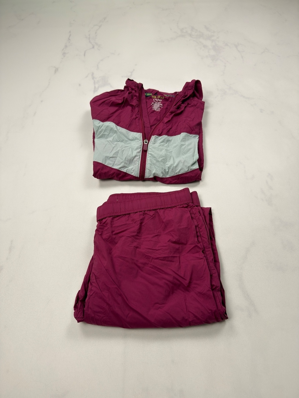 Tek Gear Track Suit Burgundy Athleticwear Set - Boys Large Husky